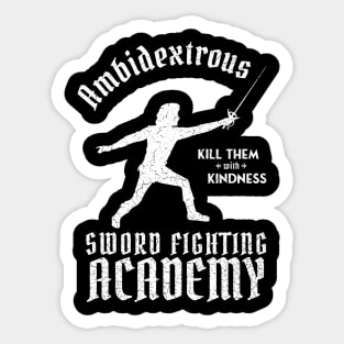 Princess Bride Ambidextrous Sword Fighting Academy Sticker